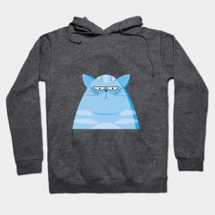 blue cat sleepless Hoodie